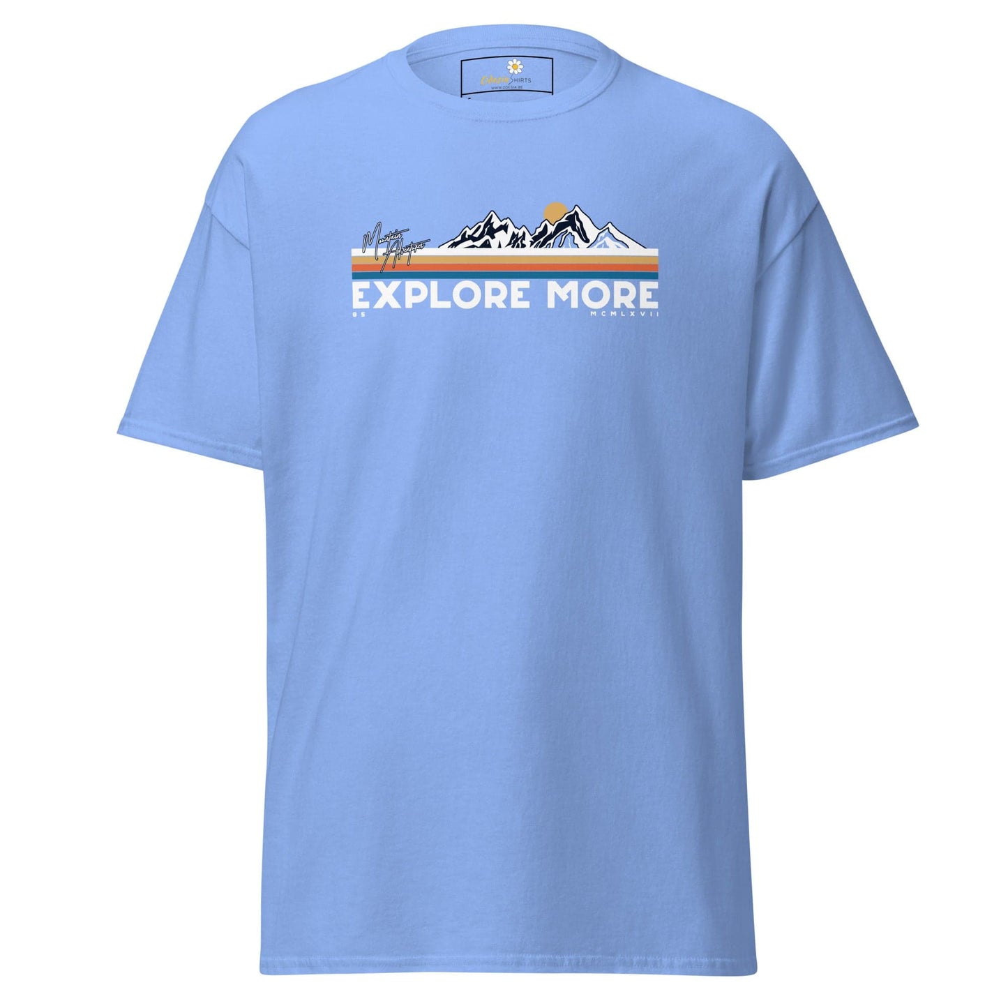 Unisex classic t-shirt - ADVENTURE EXPLORE MORE - REGULAR - Carolina Blue / S