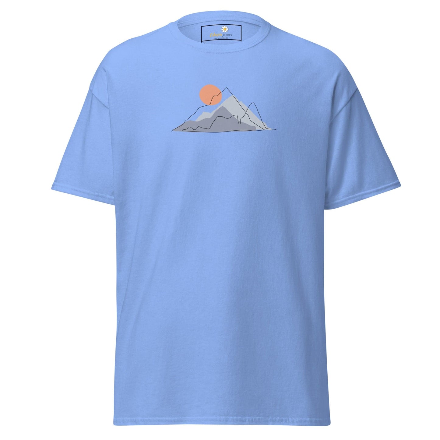 Unisex classic tee - NATURE MOUNTAIN SUN - REGULAR - Carolina Blue / S
