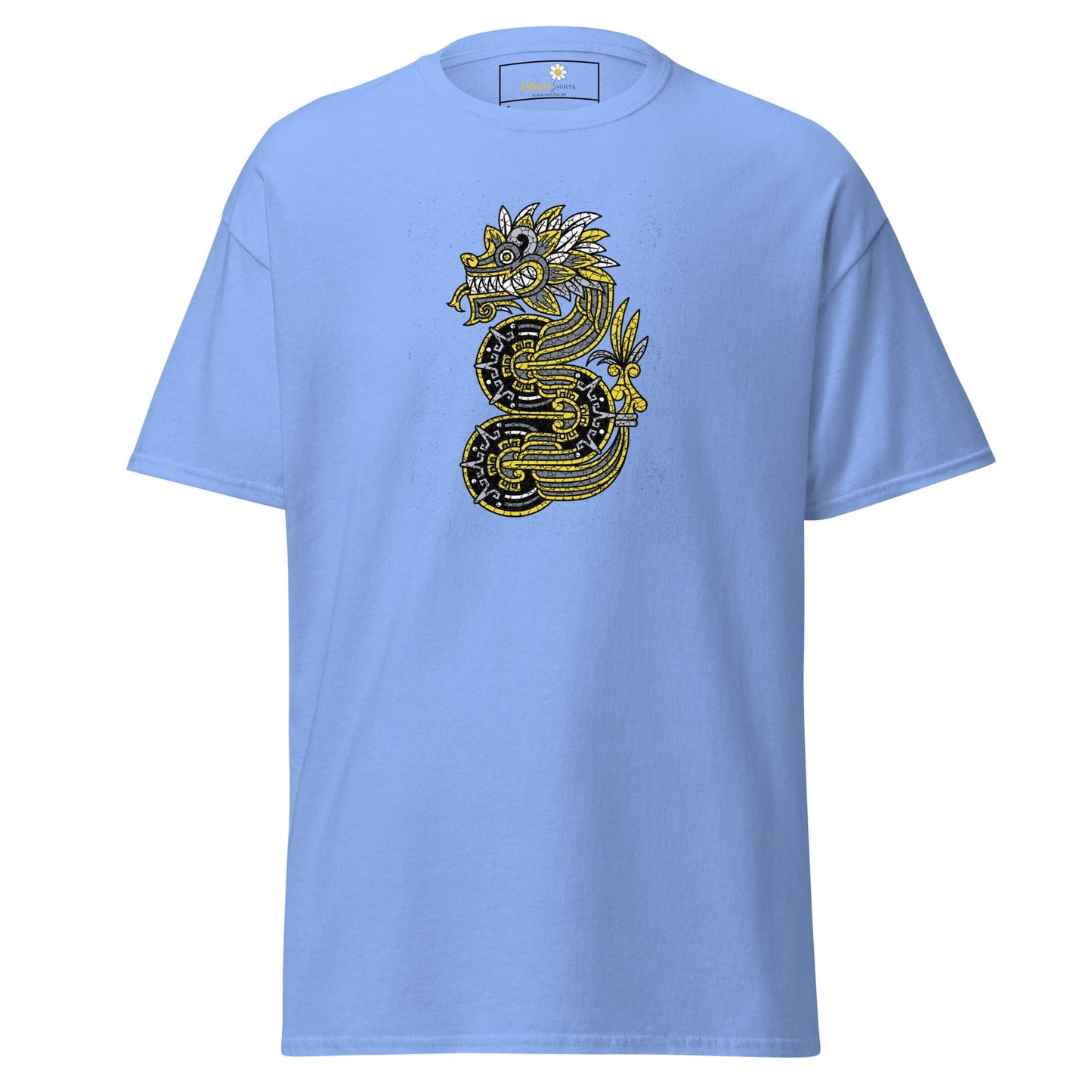 Unisex classic t-shirt - MYSTIC YELLOW GREY DRAGON - REGULAR - Carolina Blue / S