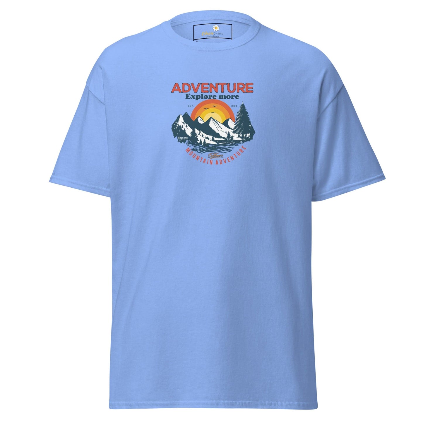 Unisex classic t-shirt - ADVENTURE EXPLORE MORE - REGULAR - Carolina Blue / S