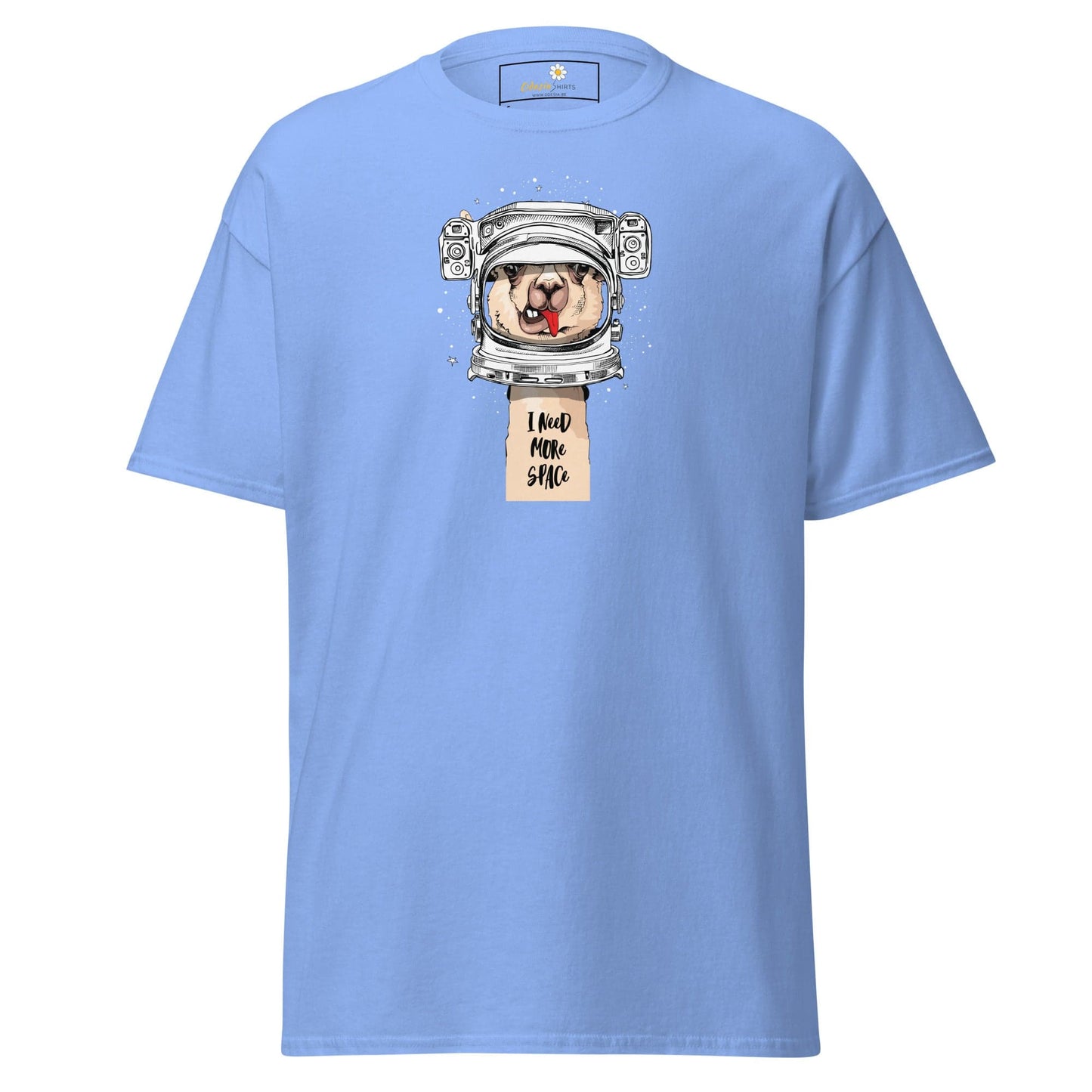 Unisex classic t-shirt - ASTRONAUT FUN LAMA SPACE - REGULAR - Carolina Blue / S