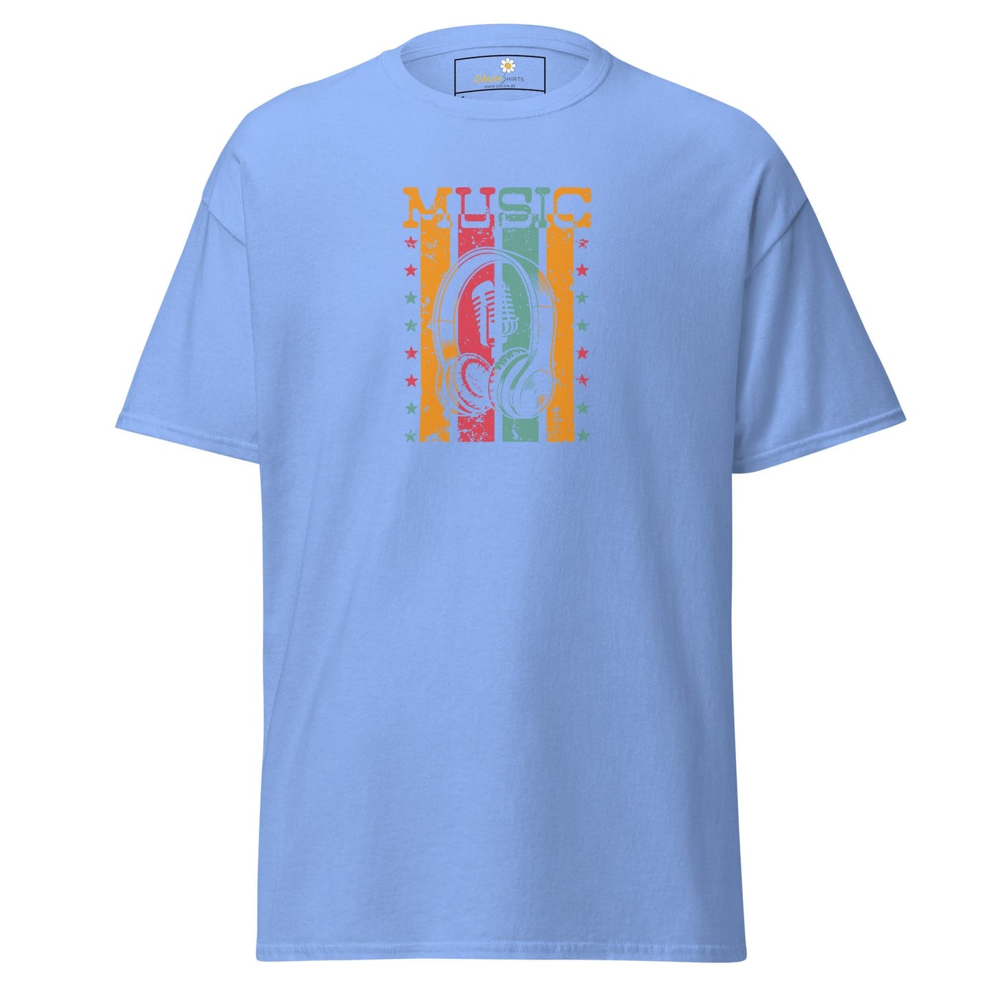 Unisex classic tee - MUSIC MICROPHONE - REGULAR - Carolina Blue / S
