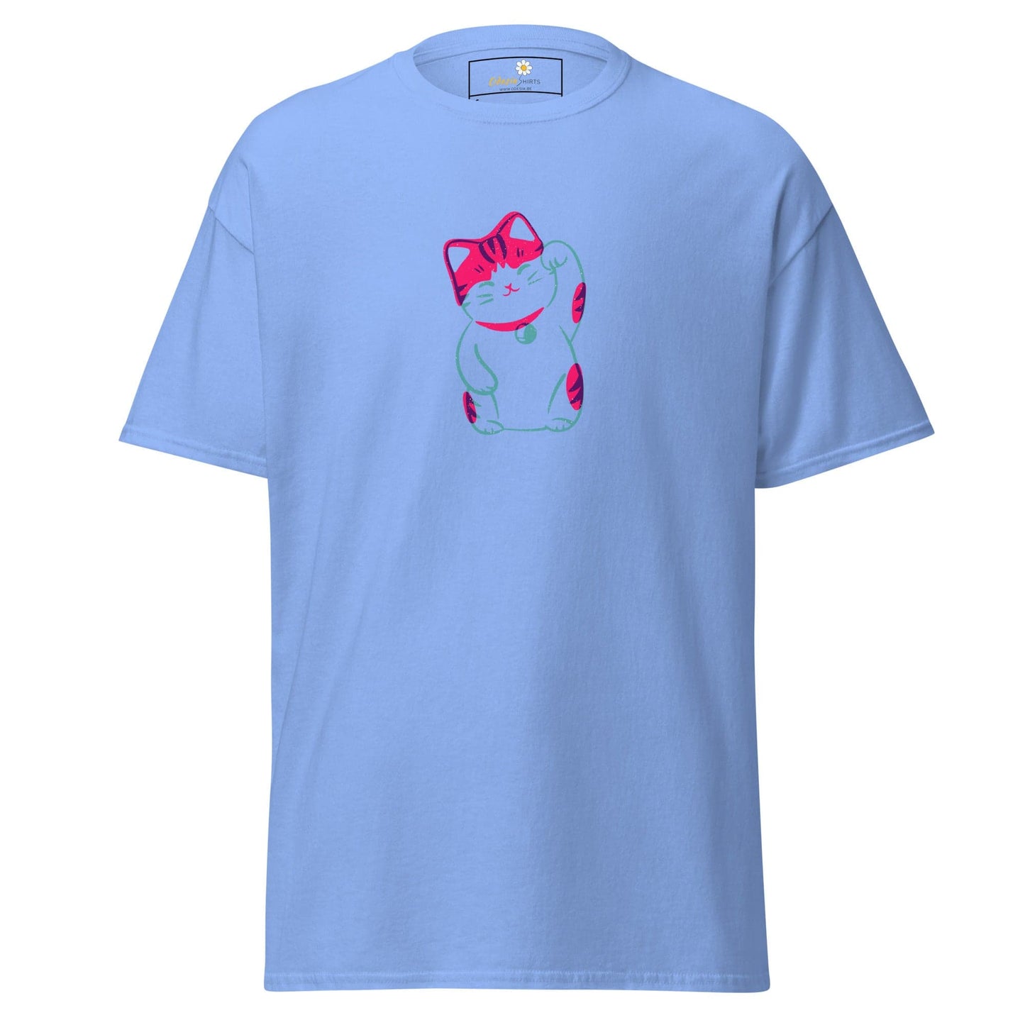 Unisex classic tee - ANIMALS SPIRITUAL LUCKY CAT 2 - REGULAR - Carolina Blue / S