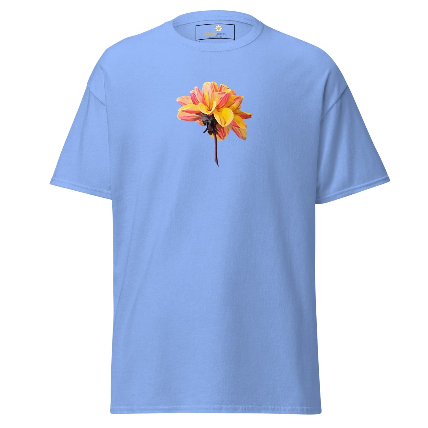 Unisex classic t-shirt - NATURE RED YELLOW FLOWER - REGULAR - Carolina Blue / S