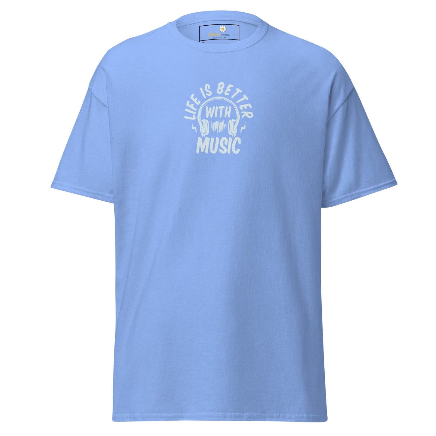 Unisex classic tee - MUSIC IS BETTER - REGULAR - Carolina Blue / S