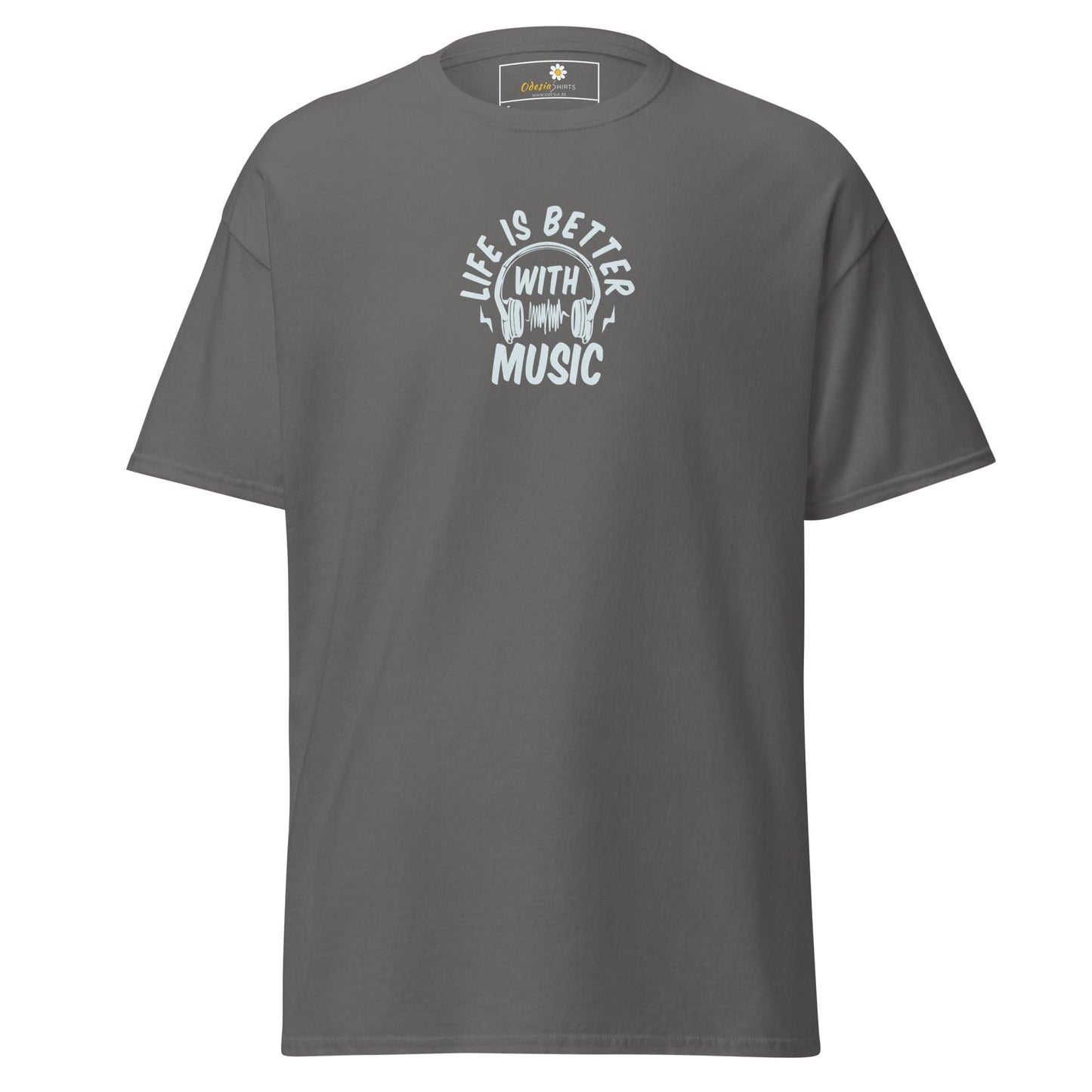 Unisex classic tee - MUSIC IS BETTER - REGULAR - Charcoal / S