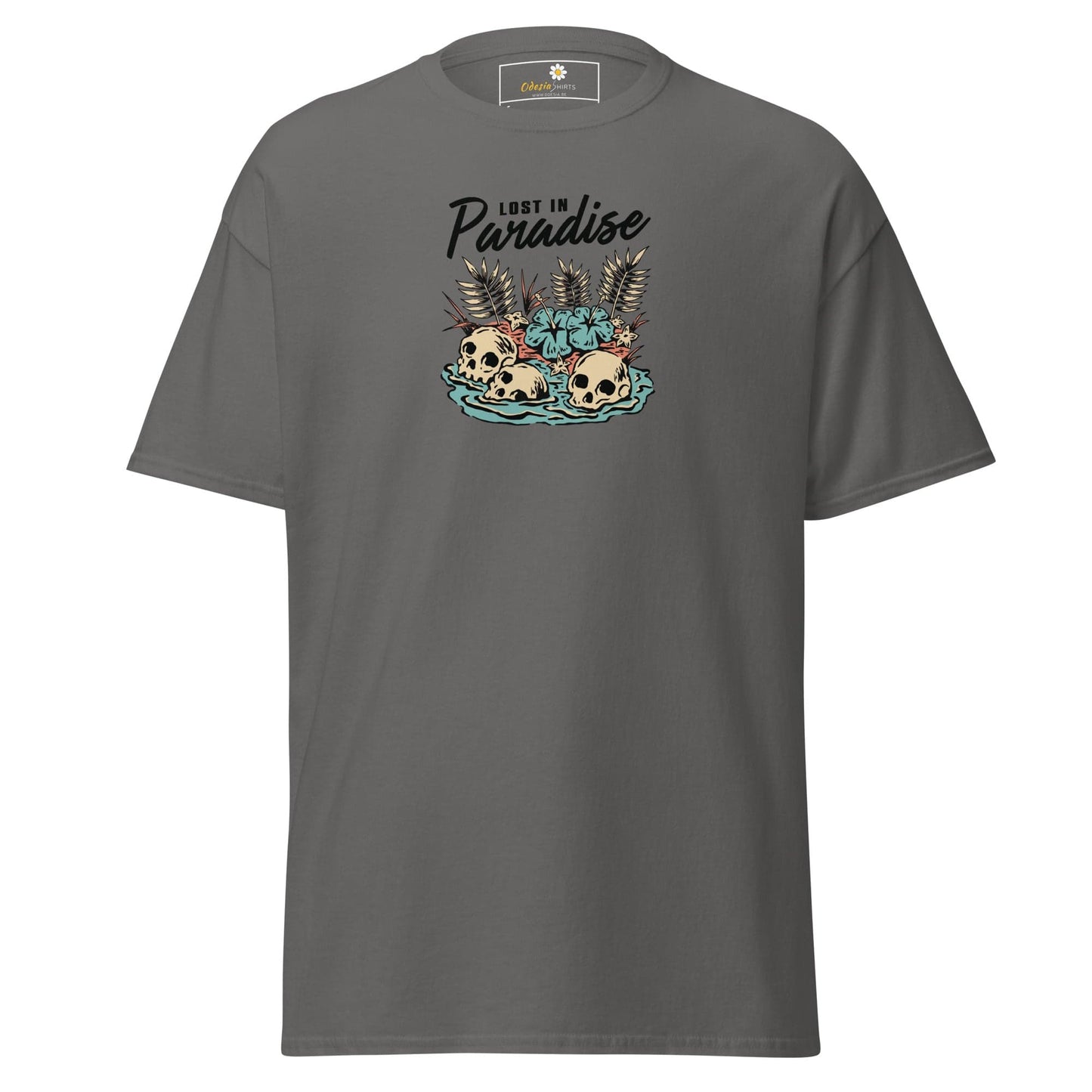 Unisex classic tee - SKULL LOST IN PARADISE - REGULAR - Charcoal / S