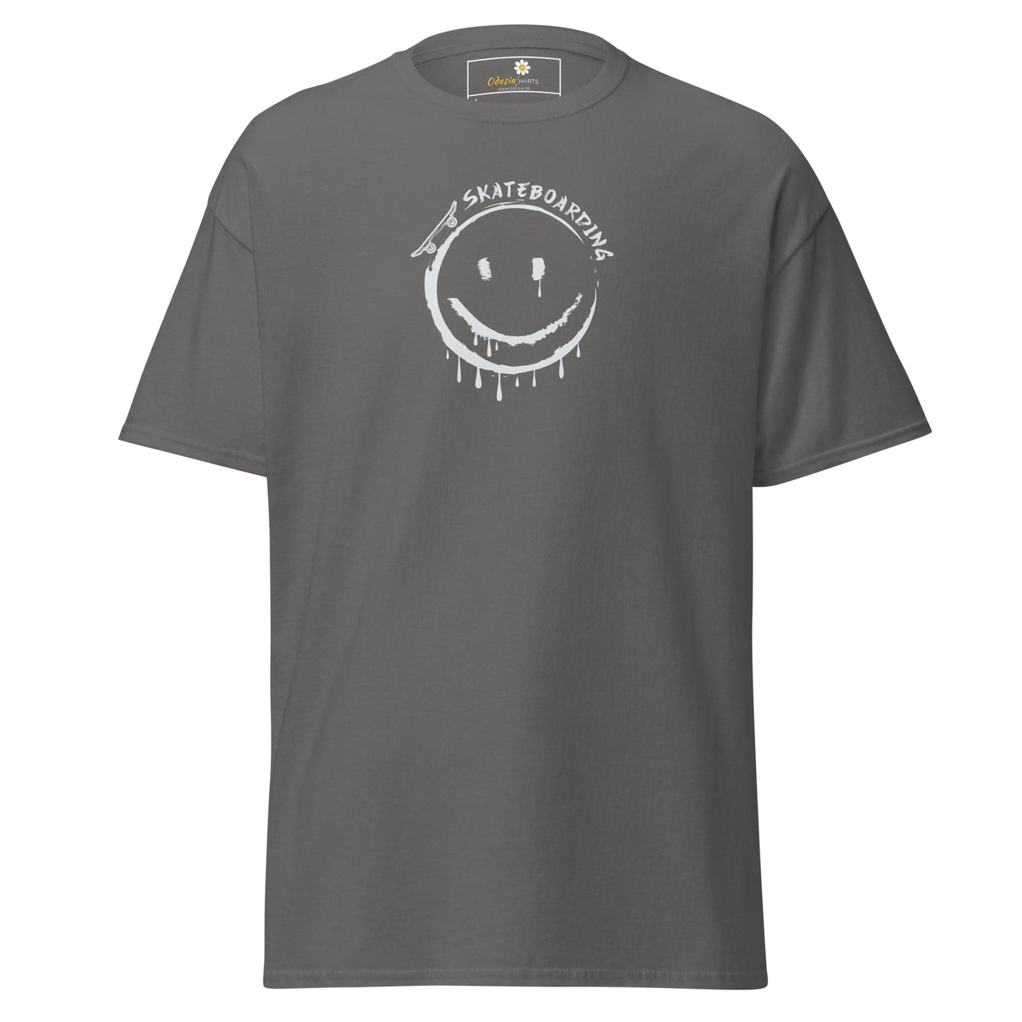 Unisex classic tee - SPORT SKATEBOARDING SMILE - REGULAR - Charcoal / S