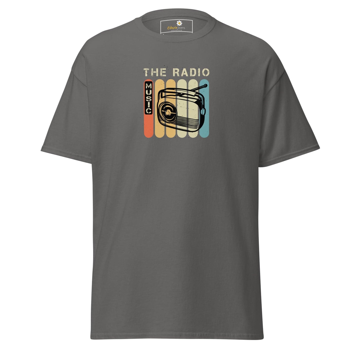 Unisex classic t-shirt - MUSIC THE RADIO - REGULAR - Charcoal / S