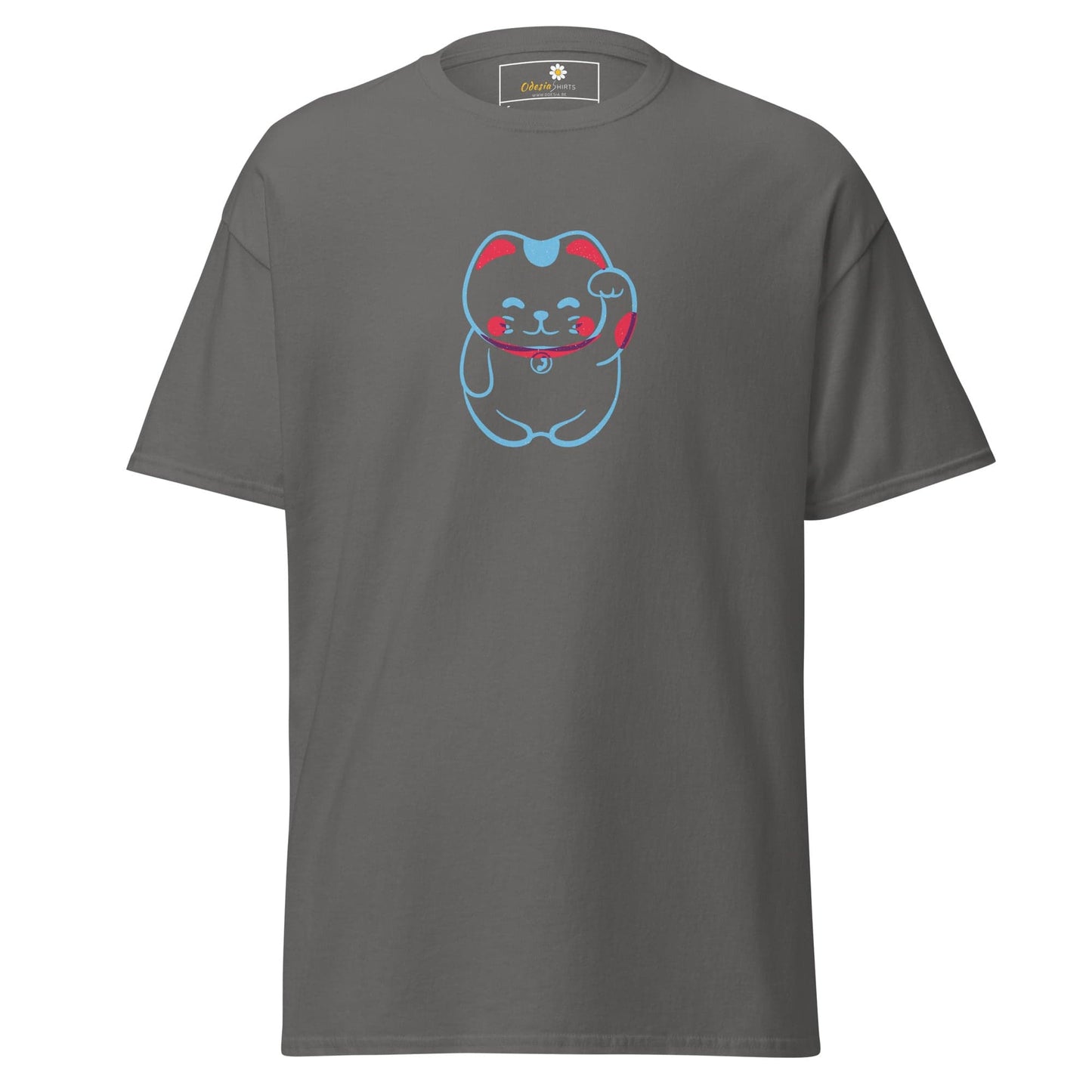 Unisex classic tee - ANIMALS SPIRITUAL LUCKY CAT 1 - REGULAR - Charcoal / S