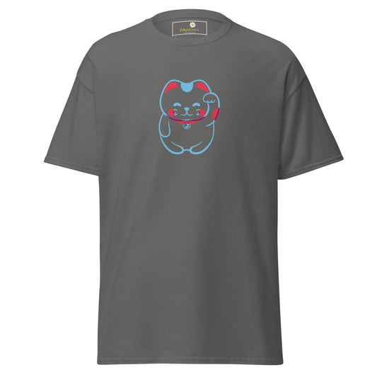 Unisex classic tee - ANIMALS SPIRITUAL LUCKY CAT 1 - REGULAR - Charcoal / S