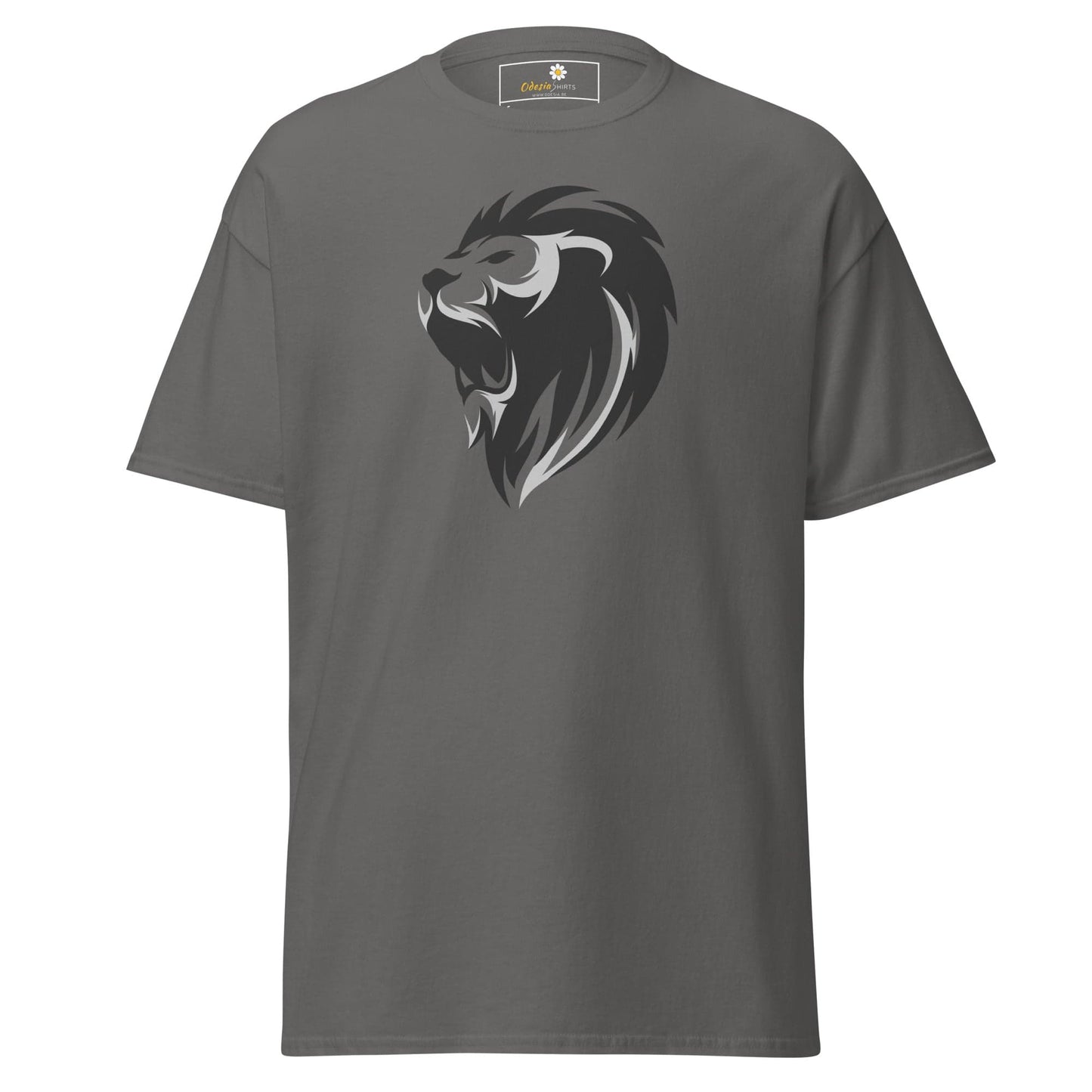 Unisex classic tee - WILD LIFE LION HEAD GREY - REGULAR - Charcoal / S