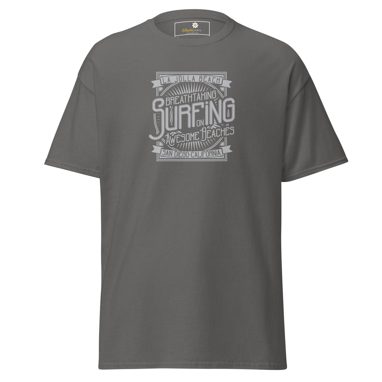 Unisex classic t-shirt - SUMMER AWESOME SURFING - REGULAR - Charcoal / S
