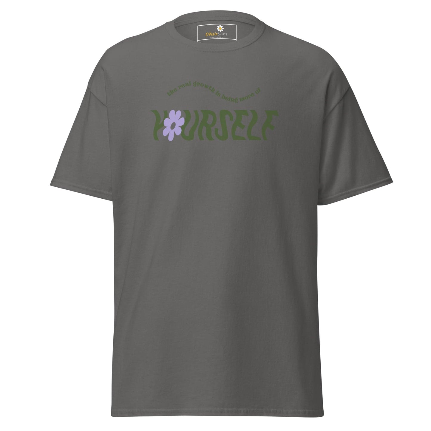 Unisex classic t-shirt - TEXT LOVE YOURSELF - REGULAR - Charcoal / S