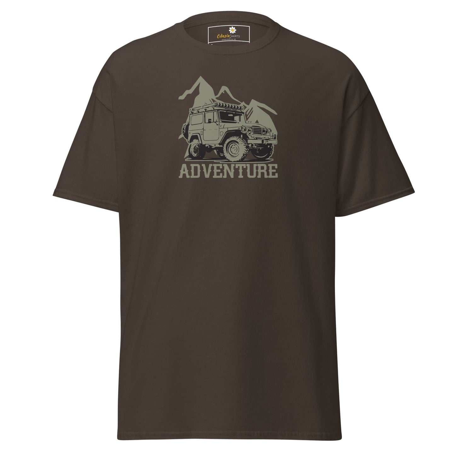Unisex classic t-shirt - MOTOR ADVENTURE 4X4 - REGULAR - Dark Chocolate / S