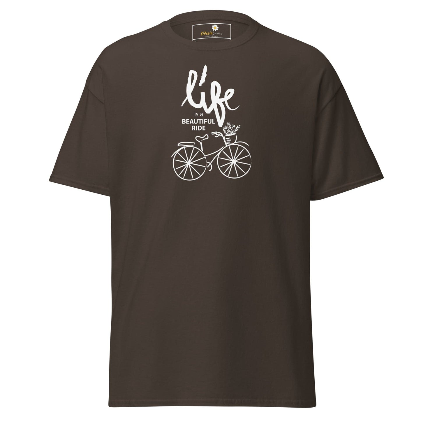Unisex classic tee - SPORT POSITIVE LIFE BEAUTIFUL - REGULAR - Dark Chocolate / S