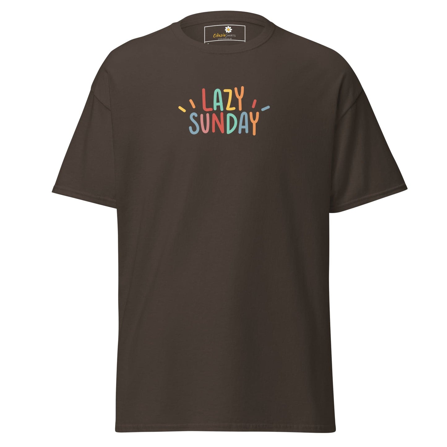 Unisex classic tee - MISC LAZY SUNDAY - REGULAR - Dark Chocolate / S