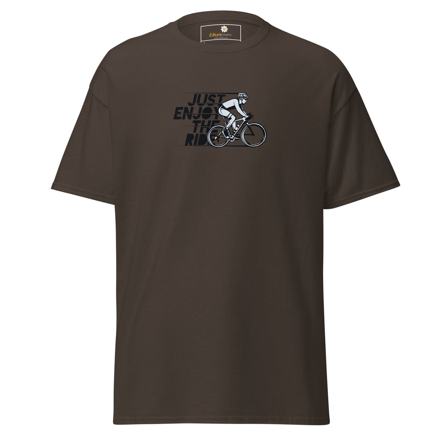 Unisex classic tee - SPORT ENJOY THE RIDE - REGULAR - Dark Chocolate / S