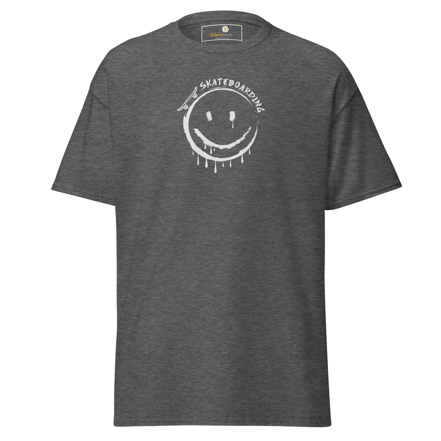 Unisex classic tee - SPORT SKATEBOARDING SMILE - REGULAR - Dark Heather / S