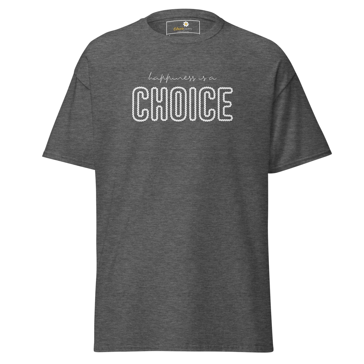 Unisex classic t-shirt - TEST POSITIVE HAPINESS CHOICE - REGULAR - Dark Heather / S