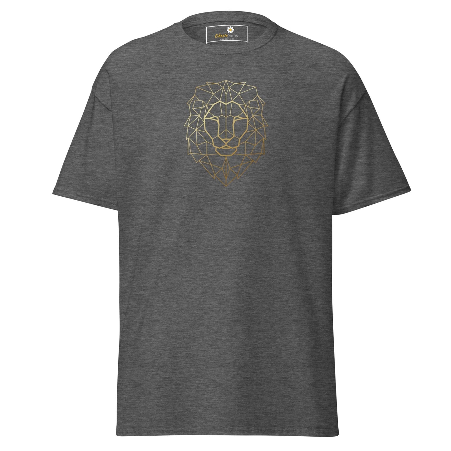Unisex classic tee - WILD LIFE LION HEAD LINES - REGULAR - Dark Heather / S