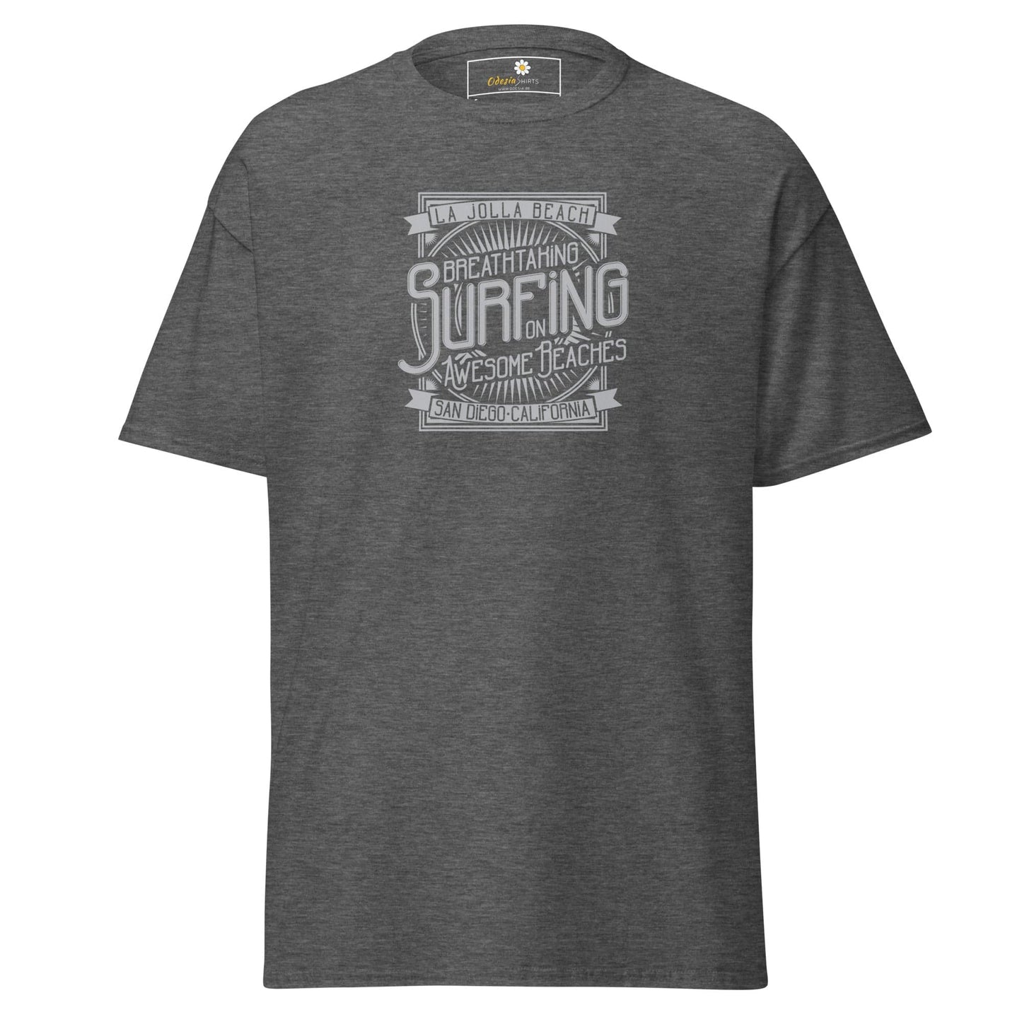 Unisex classic t-shirt - SUMMER AWESOME SURFING - REGULAR - Dark Heather / S