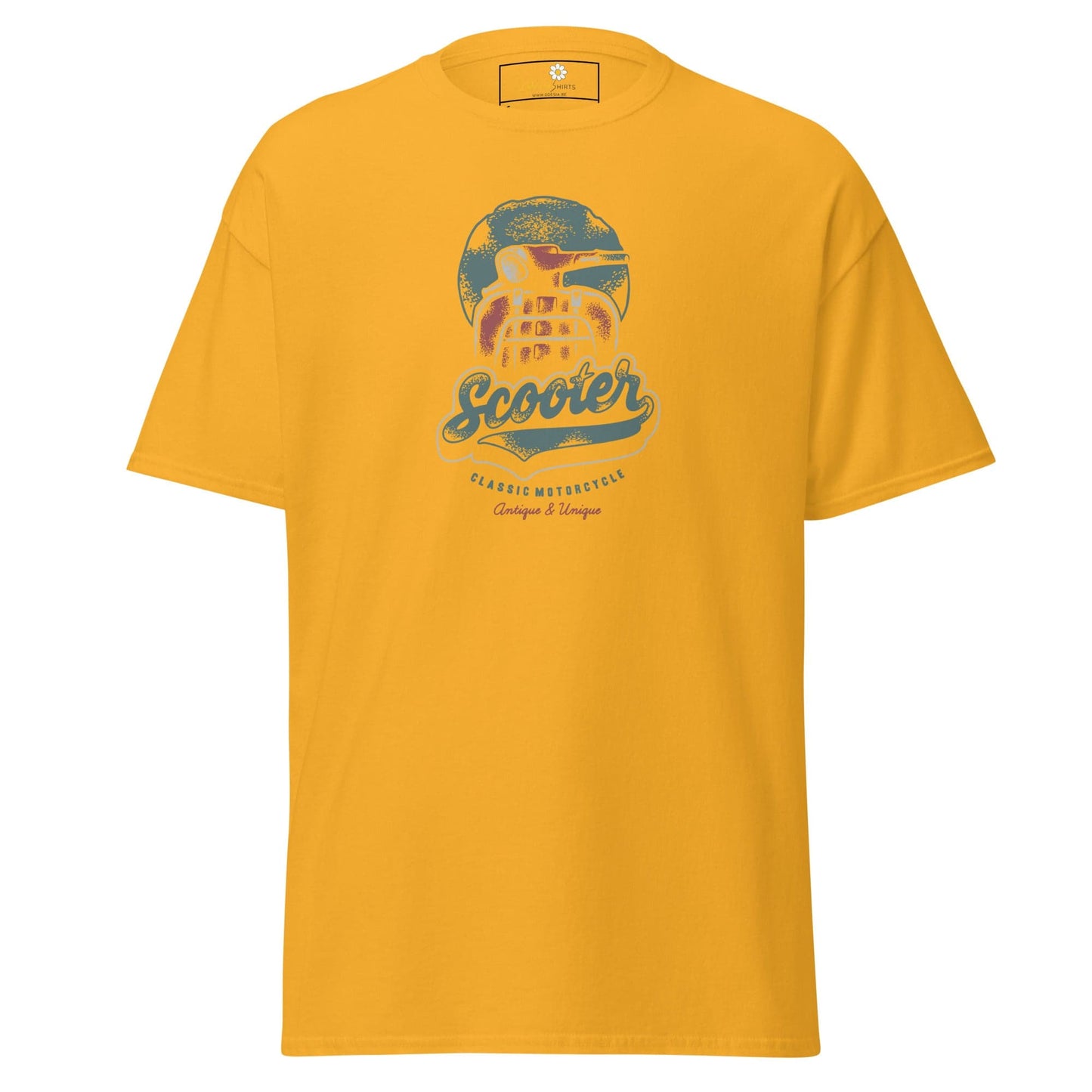 Unisex classic t-shirt - VINTAGE SCOOTER - REGULAR - Gold / S