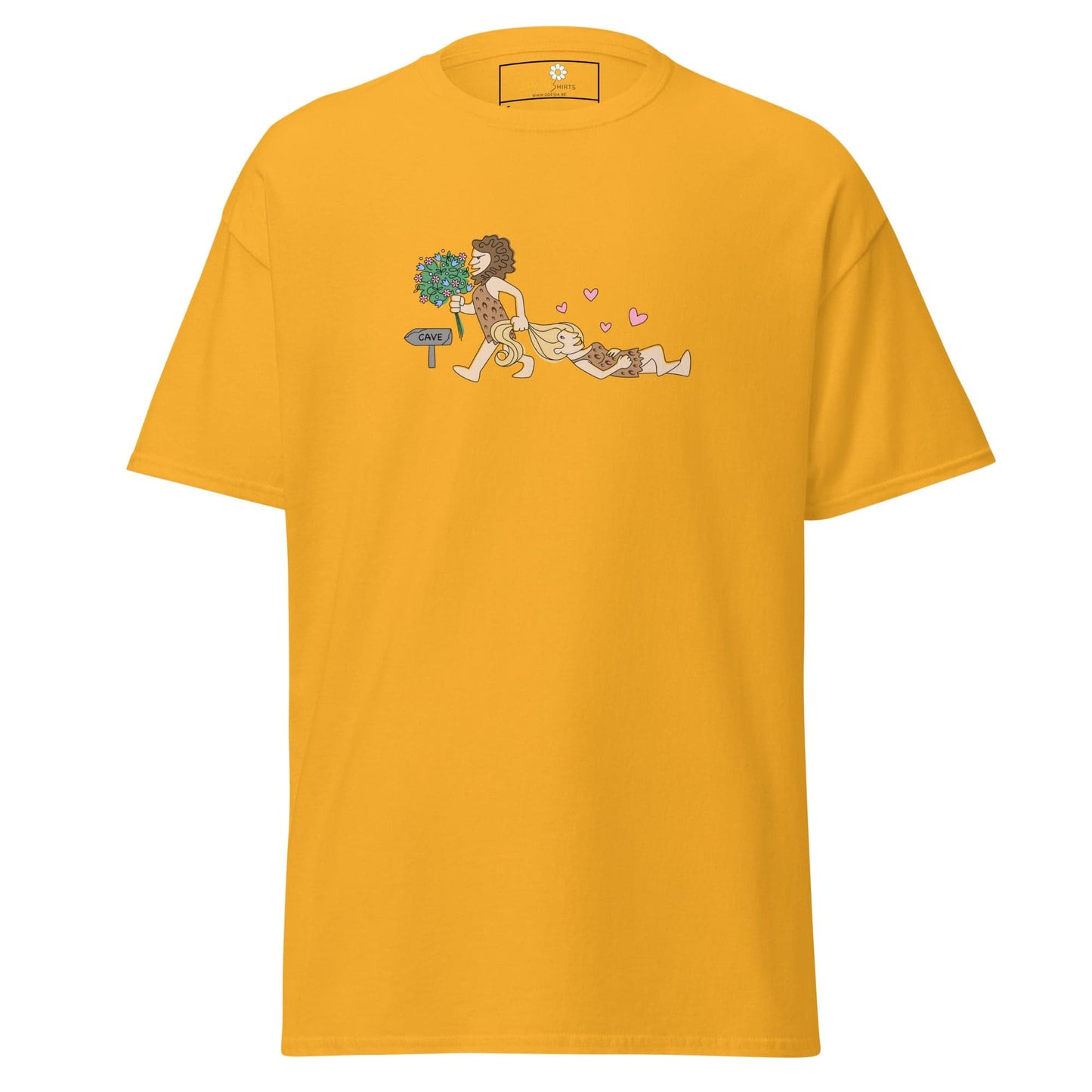 Unisex classic tee - FUN CAVEMAN - REGULAR - Gold / S