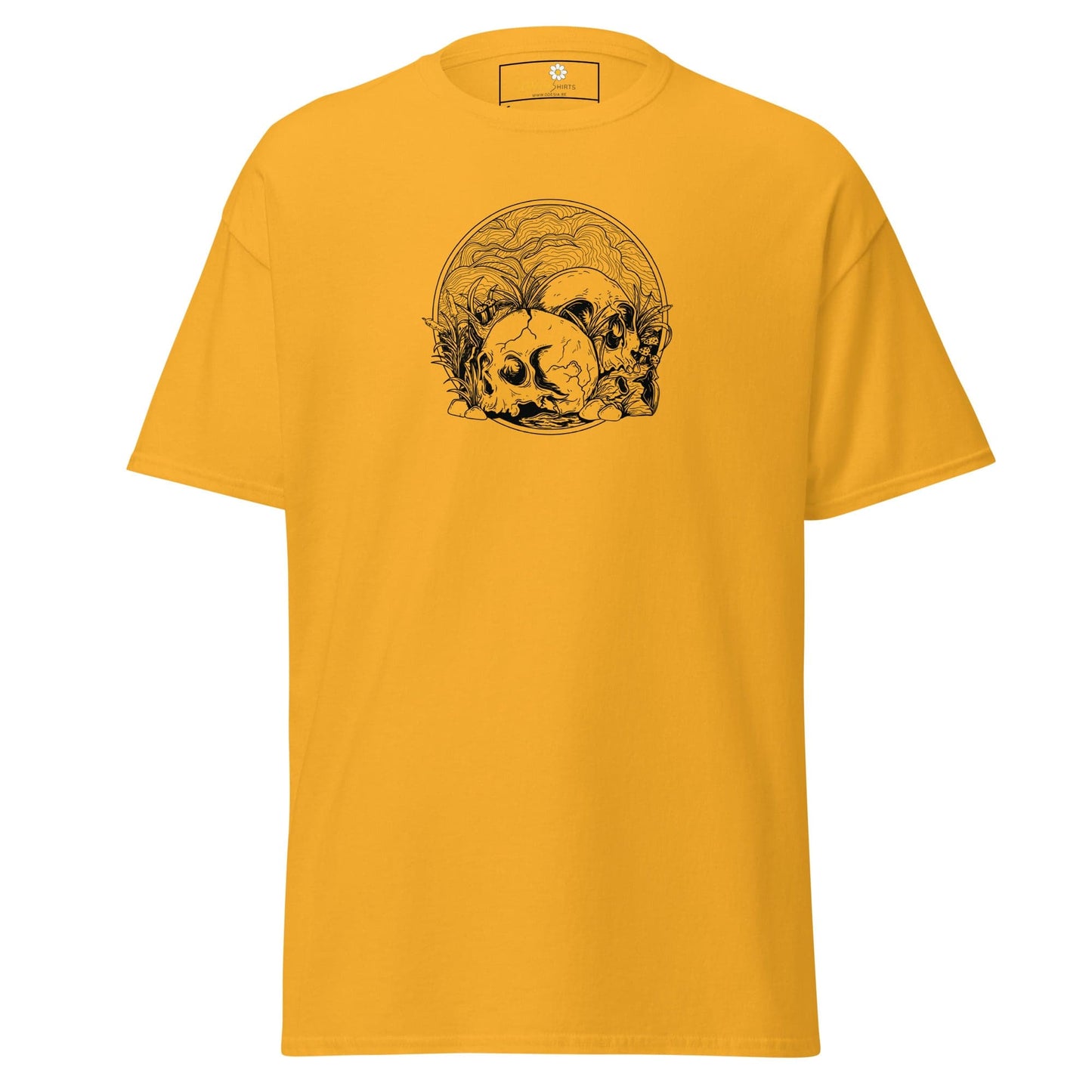 Unisex classic t-shirt - SKULL SUMMER SKULLS - REGULAR - Gold / S