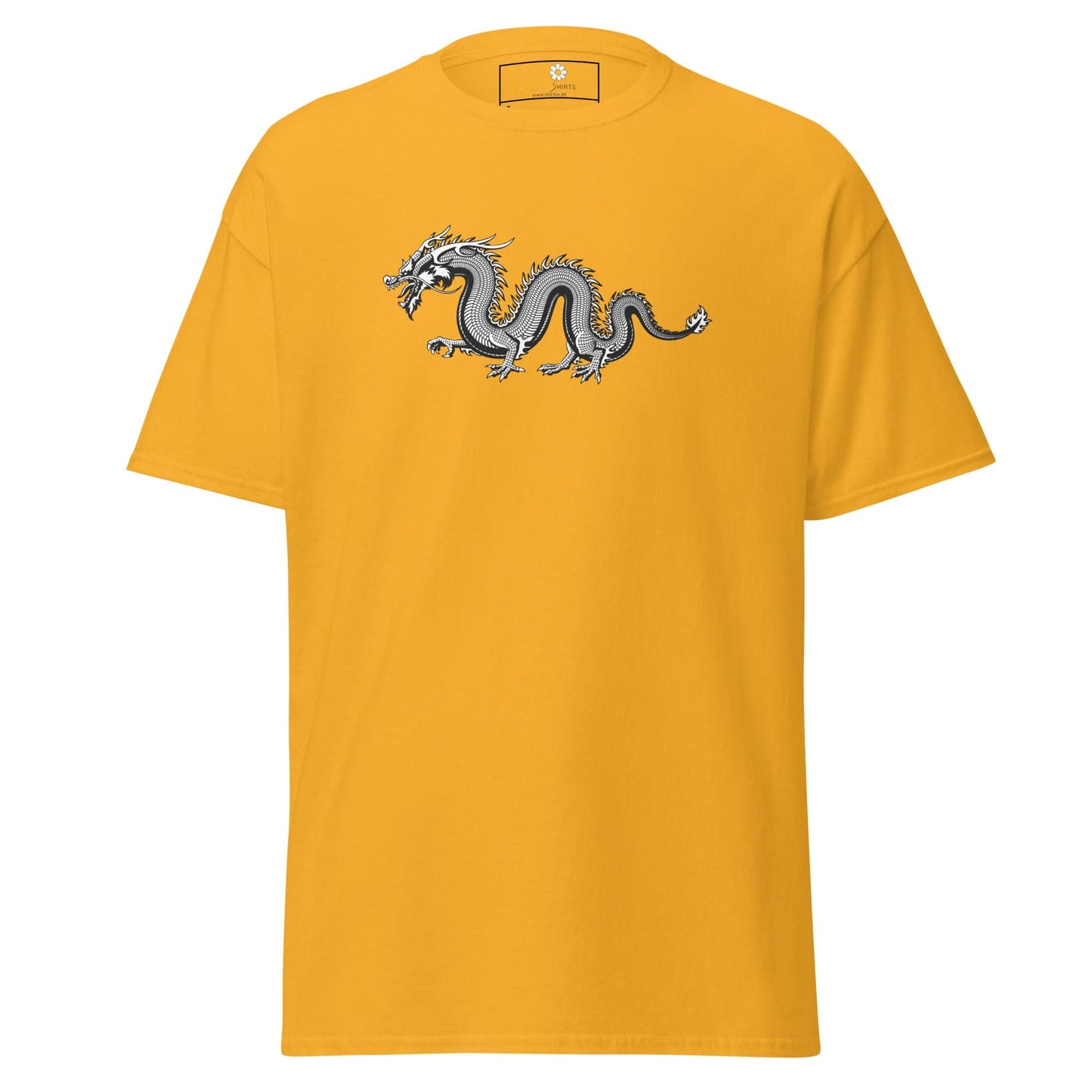 Unisex classic t-shirt - MYSTIC GREY DRAGON - REGULAR - Gold / S