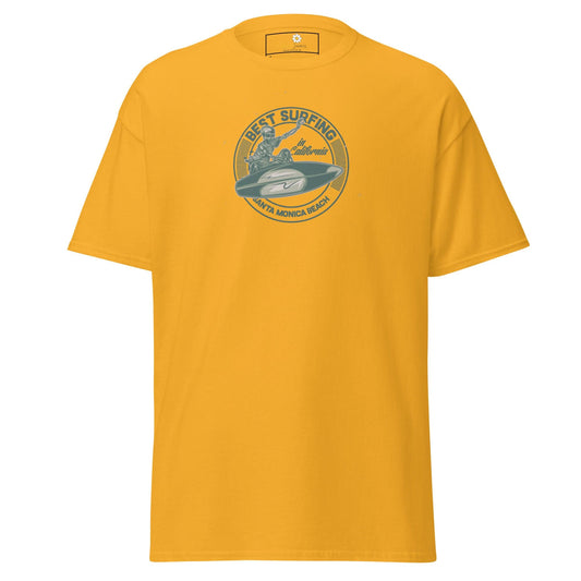 Unisex classic t-shirt - SPORT BEST SURFING - REGULAR - Gold / S