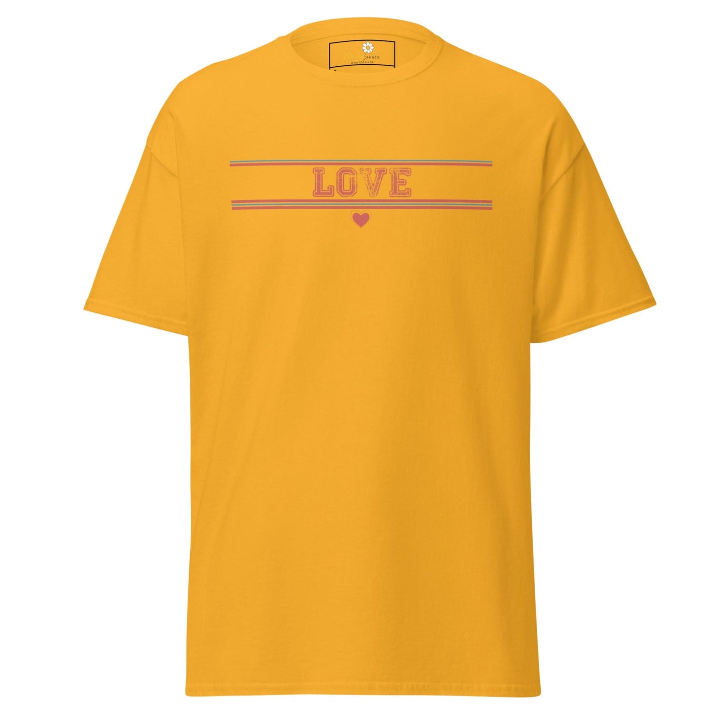 Unisex classic t-shirt - TEXt LOVE - REGULAR - Gold / S