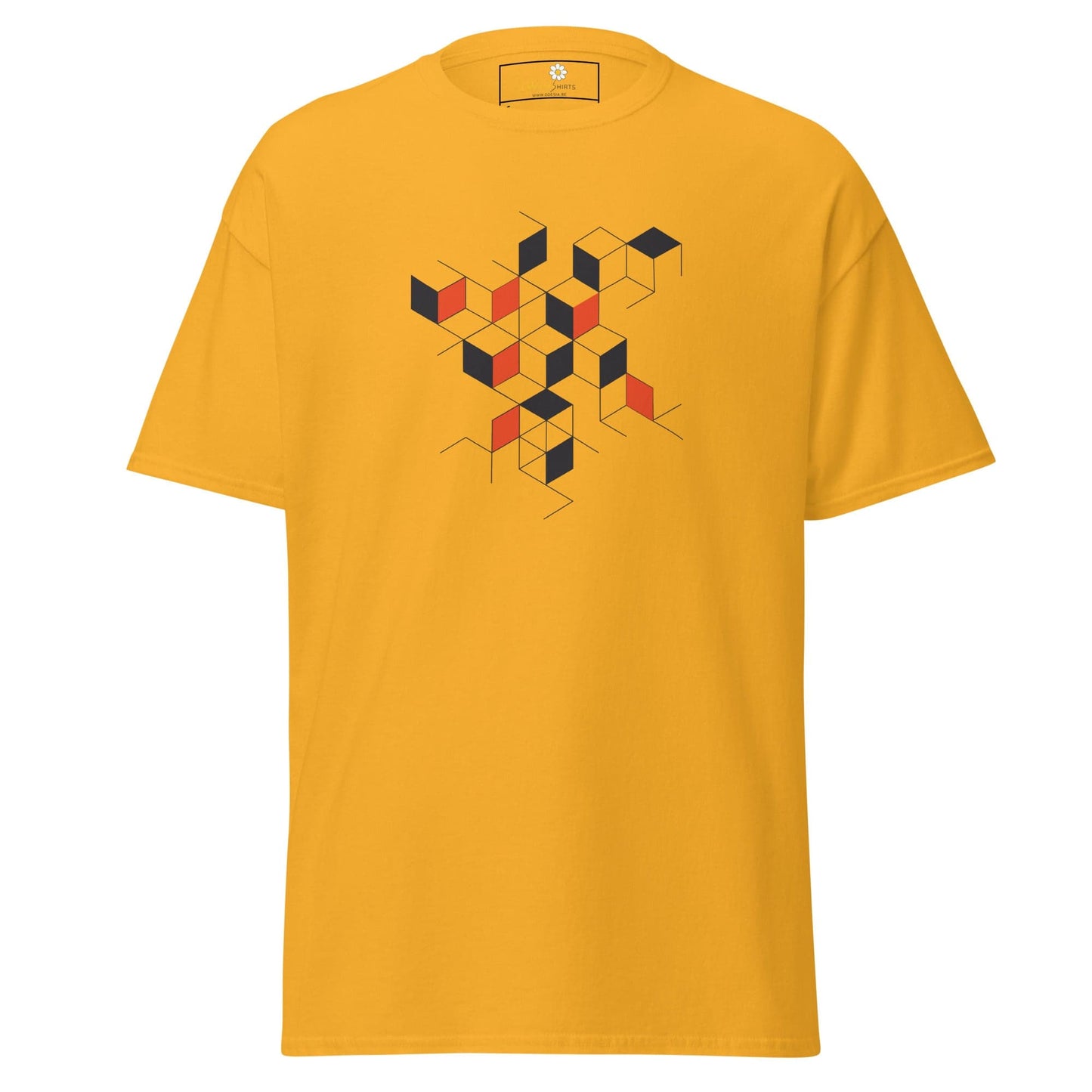 Unisex classic tee - ABSTRACT SQUARES - REGULAR - Gold / S