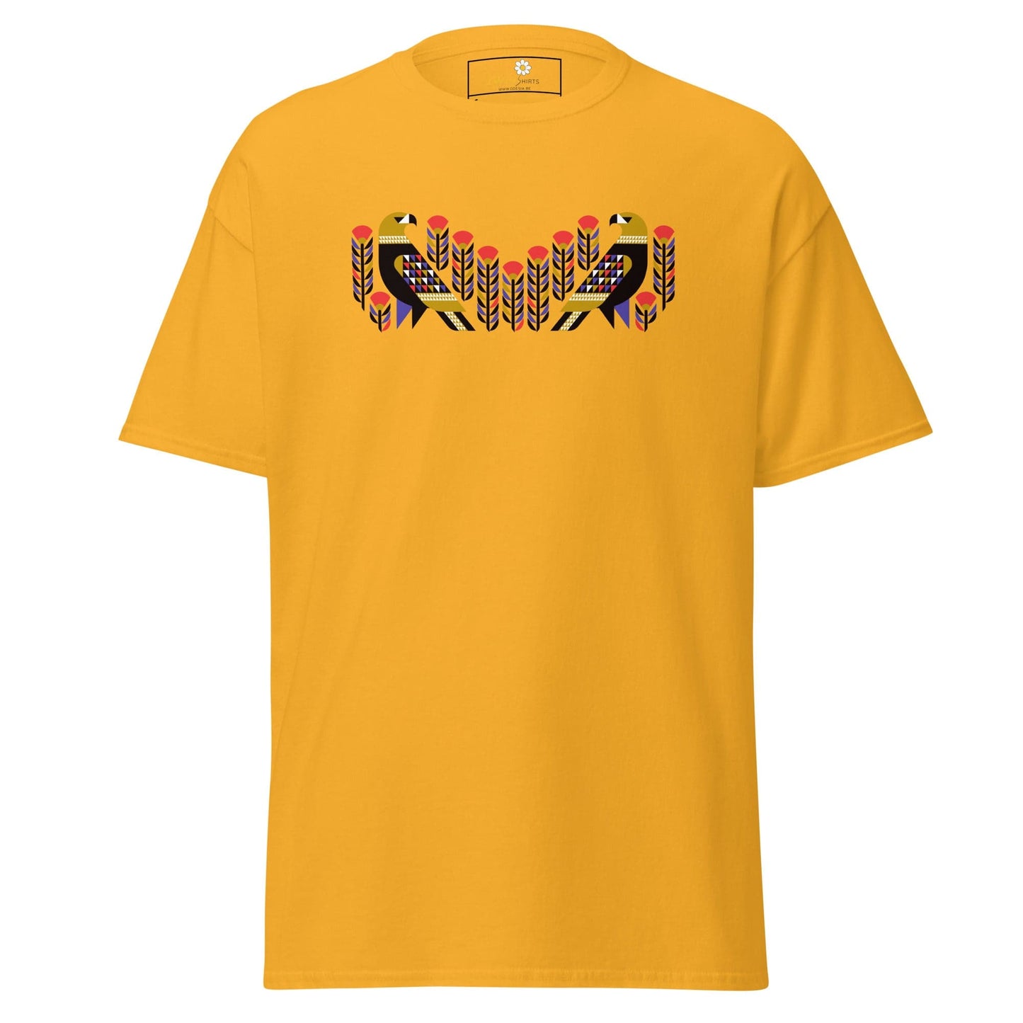 Unisex classic tee - WILD LIFE PERU BIRDS - REGULAR - Gold / S