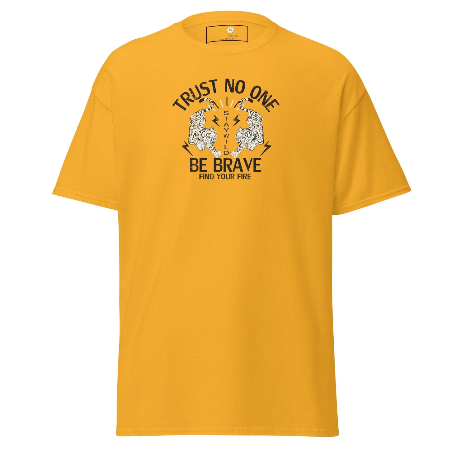 Unisex classic tee - MISC TRUST NO ONE BE BRAVE - REGULAR - Gold / S