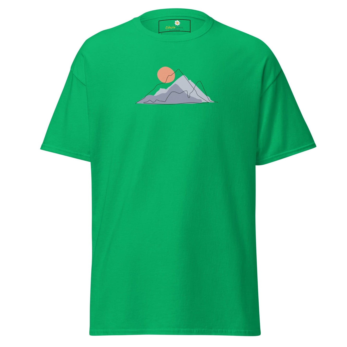 Unisex classic tee - NATURE MOUNTAIN SUN - REGULAR - Irish Green / S