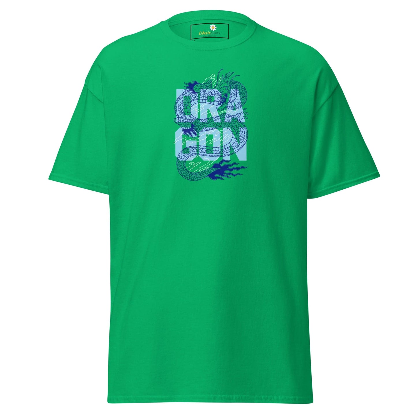Unisex classic t-shirt - MYSTIC BLUE DRAGON - REGULAR - Irish Green / S