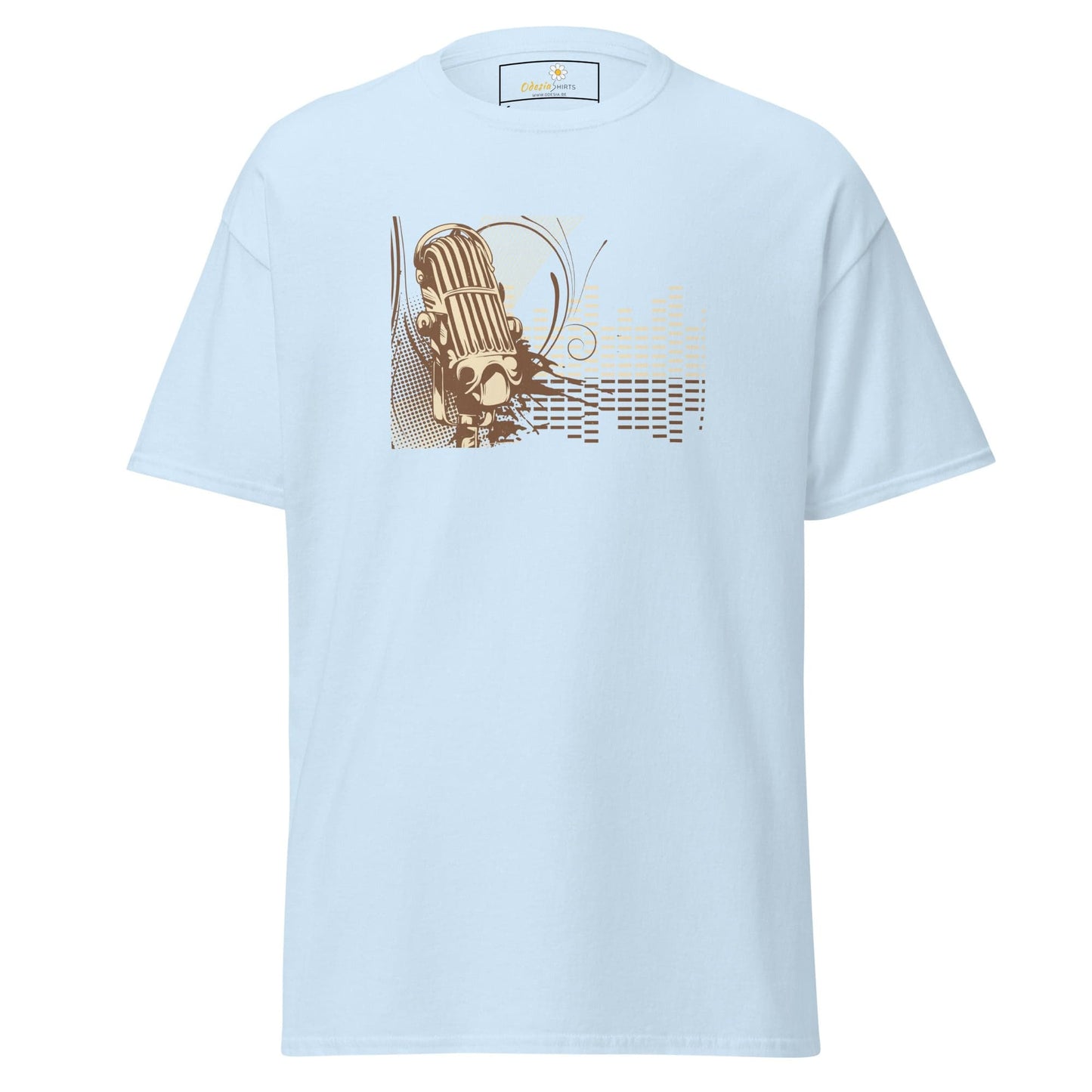 Unisex classic tee - MUSIC MICROPHONE - REGULAR - Light Blue / S