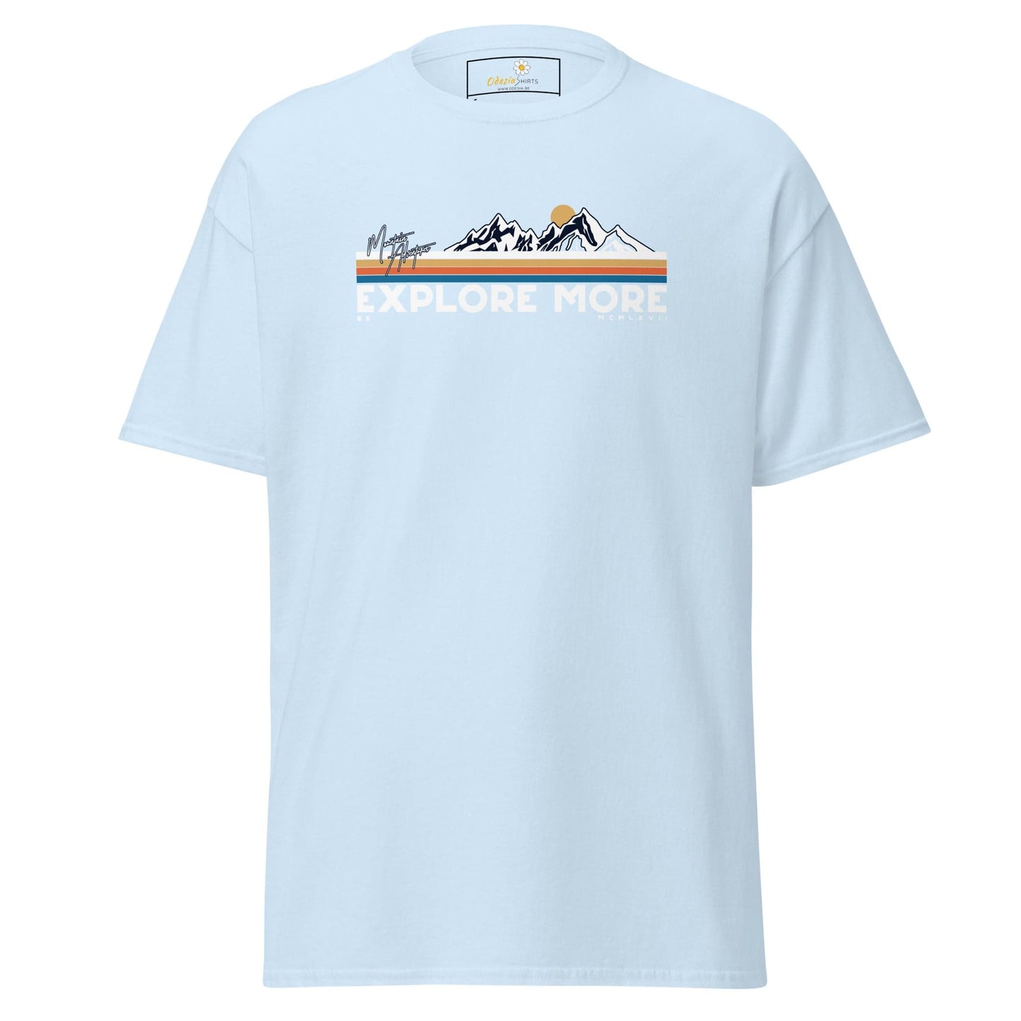 Unisex classic t-shirt - ADVENTURE EXPLORE MORE - REGULAR - Light Blue / S