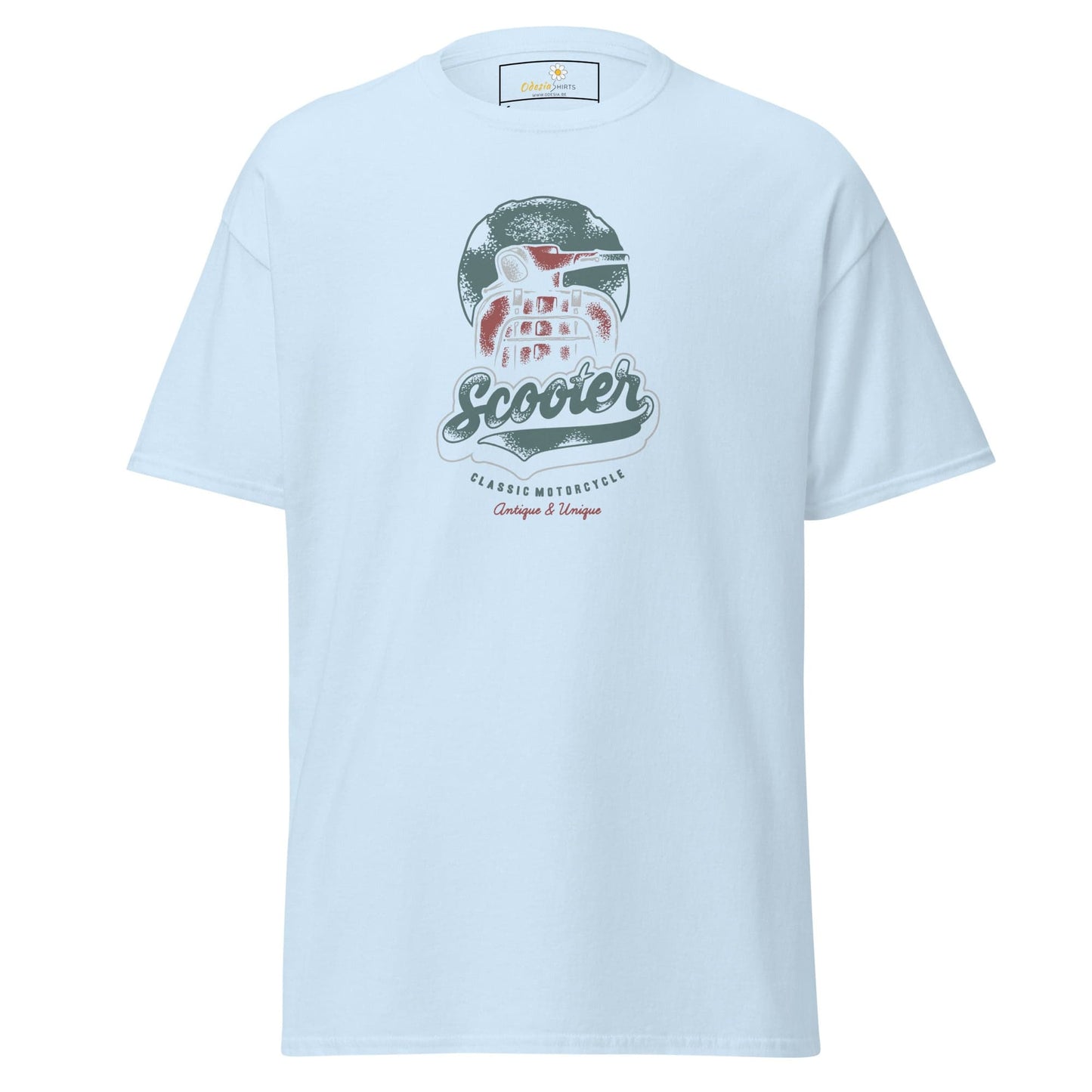Unisex classic t-shirt - VINTAGE SCOOTER - REGULAR - Light Blue / S