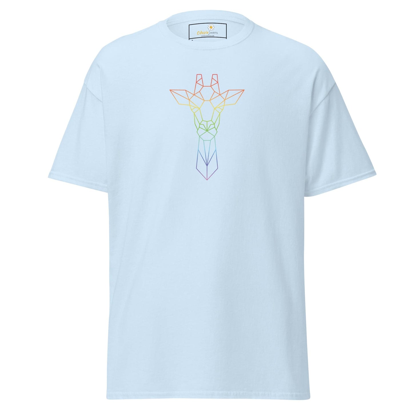 Unisex classic t-shirt - WILD LIFE GIRAFFE - REGULAR - Light Blue / S