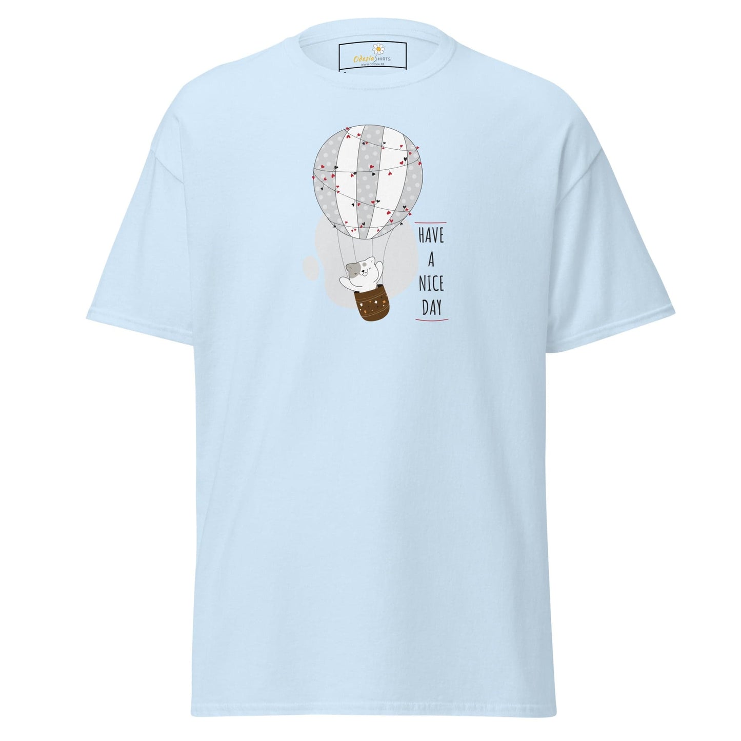 Unisex classic tee - ANIMALS CAT LUFTBALLON - REGULAR - Light Blue / S
