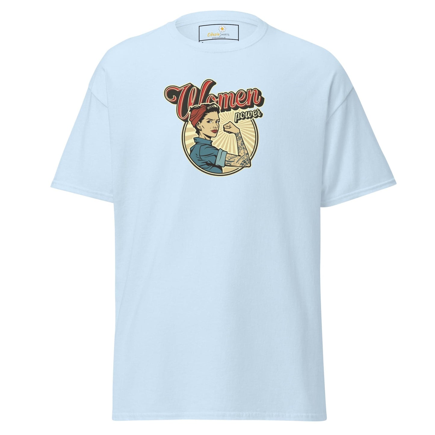 Unisex classic t-shirt - VINTAGE WOMEN POWER - REGULAR - Light Blue / S