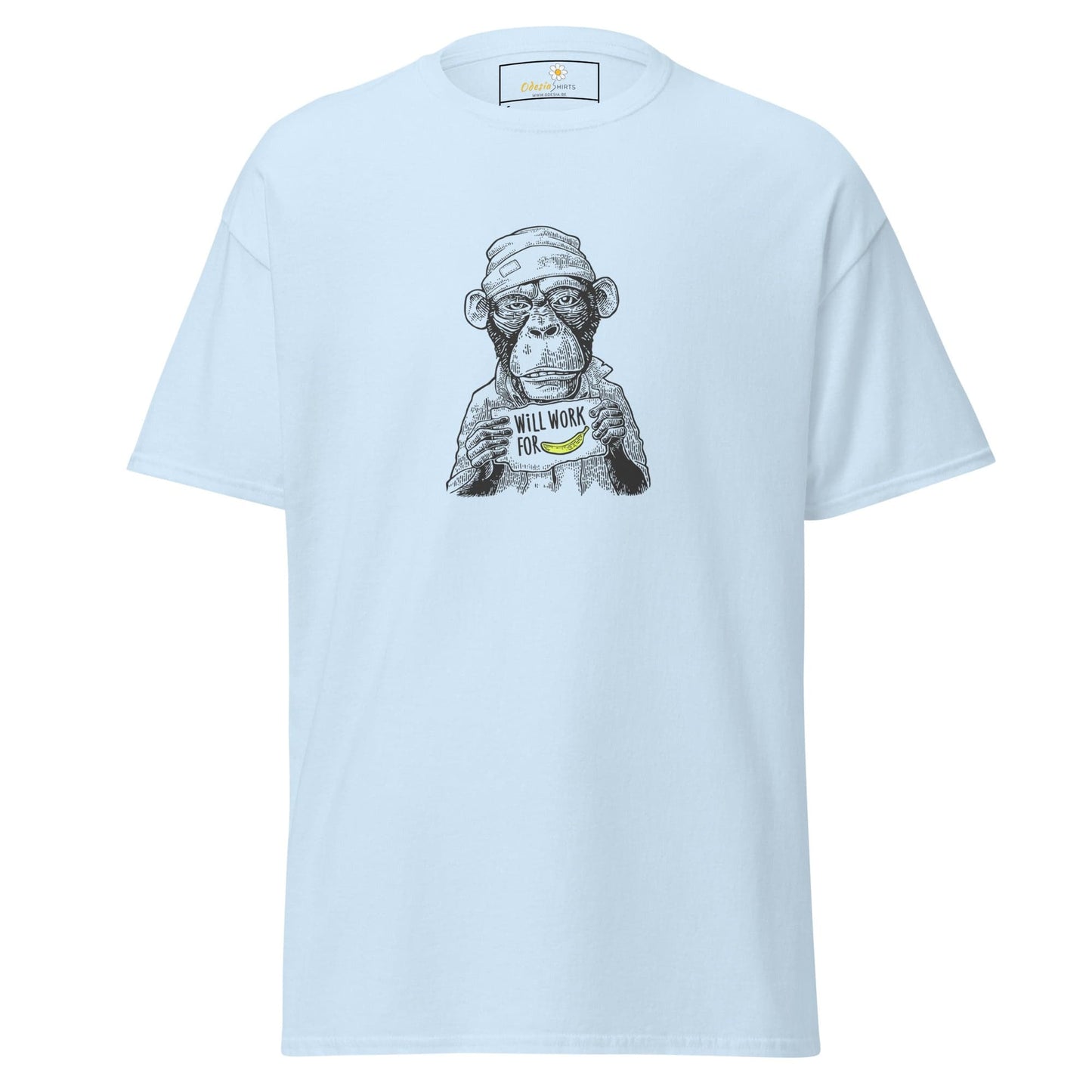 Unisex classic tee - WILD LIFE FUN WORK FOR BANANA - REGULAR - Light Blue / S
