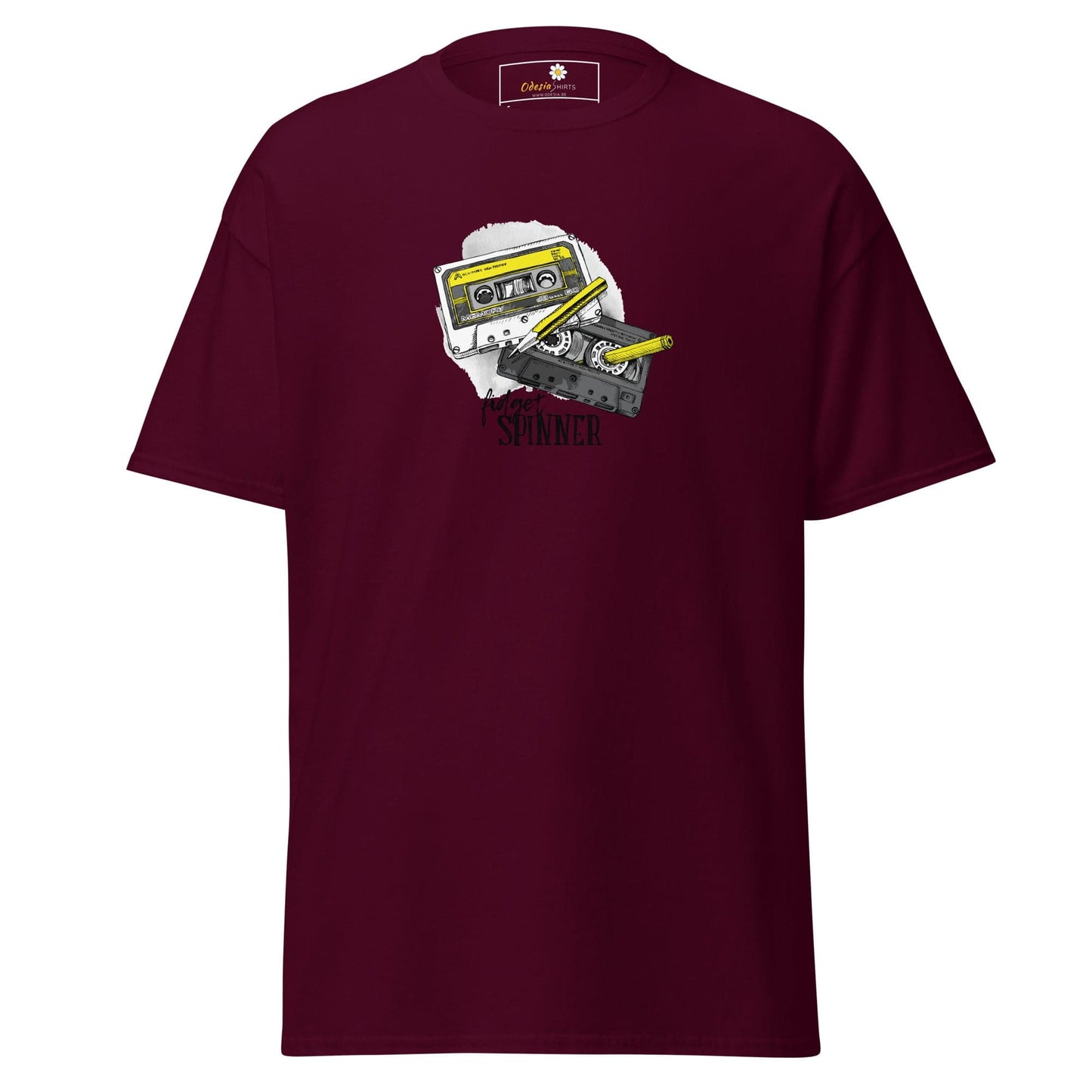 Unisex classic t-shirt - MUSIC TAPE SPINNER - REGULAR - Maroon / S