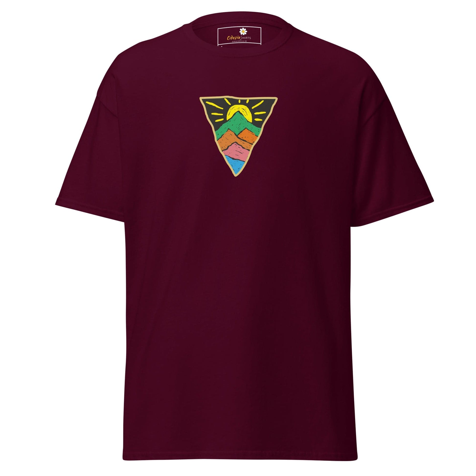 Unisex classic tee - MISC SUN TRIANGLE - REGULAR - Maroon / S