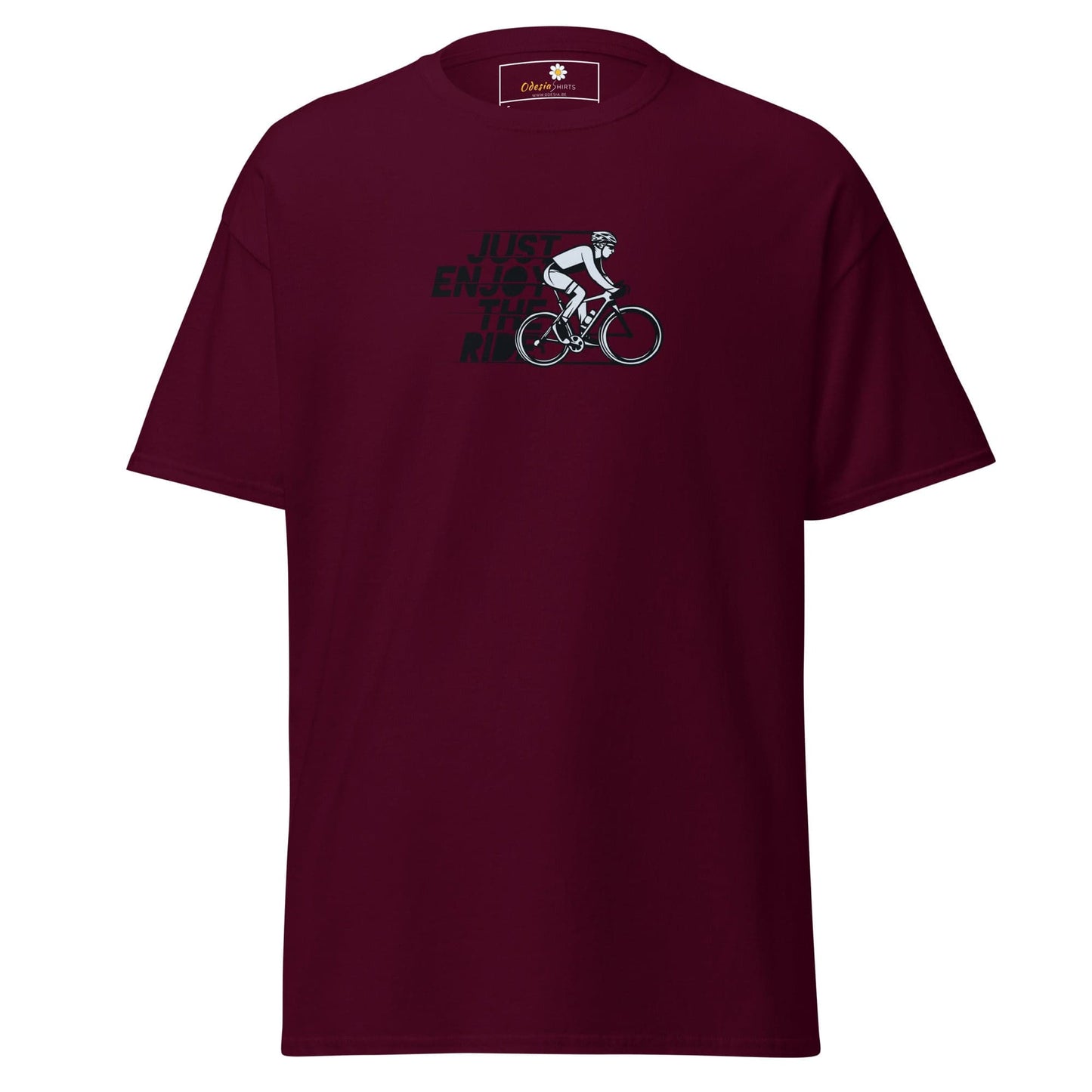 Unisex classic tee - SPORT ENJOY THE RIDE - REGULAR - Maroon / S