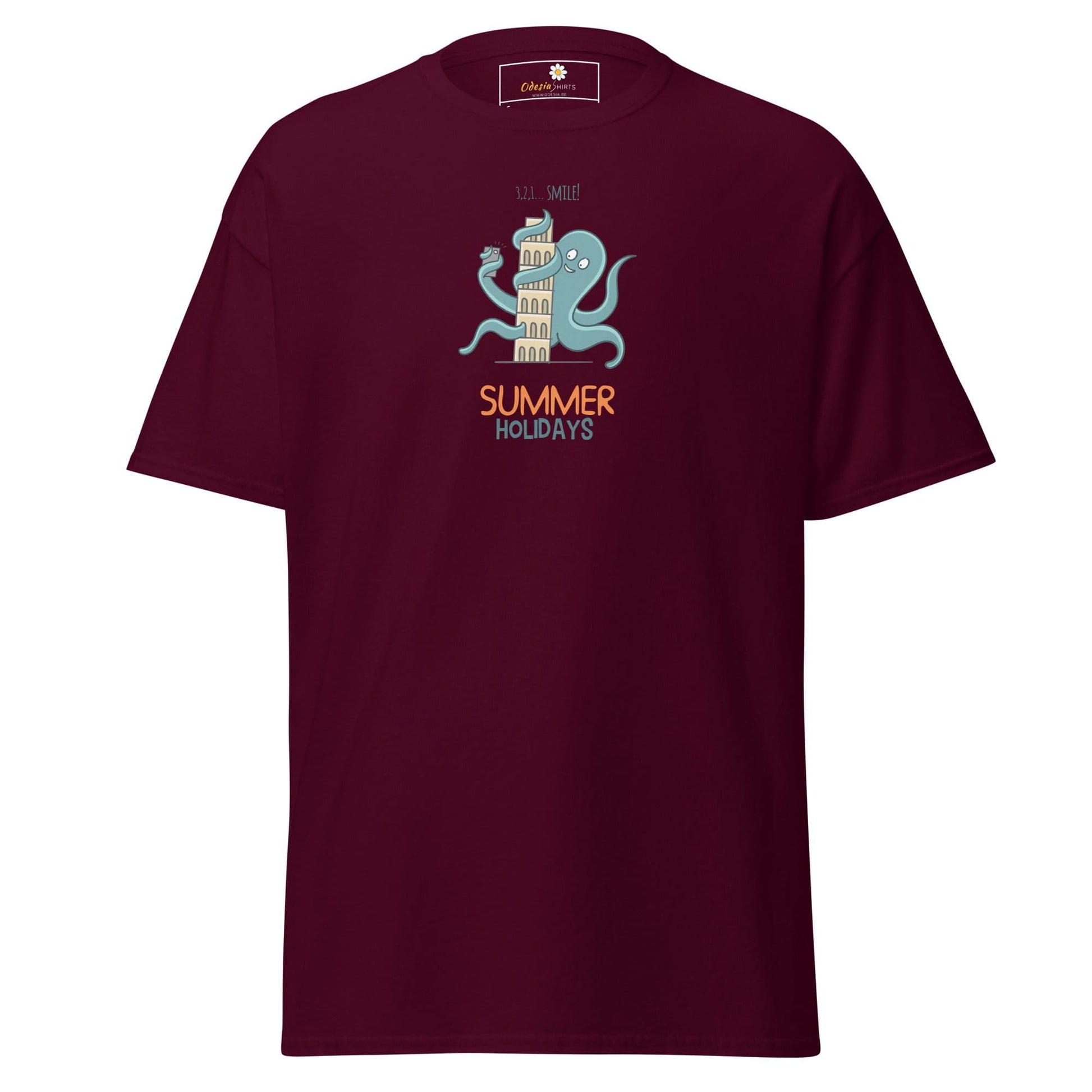 Unisex classic tee - SUMMER FUN HOLIDAYS - Maroon / S