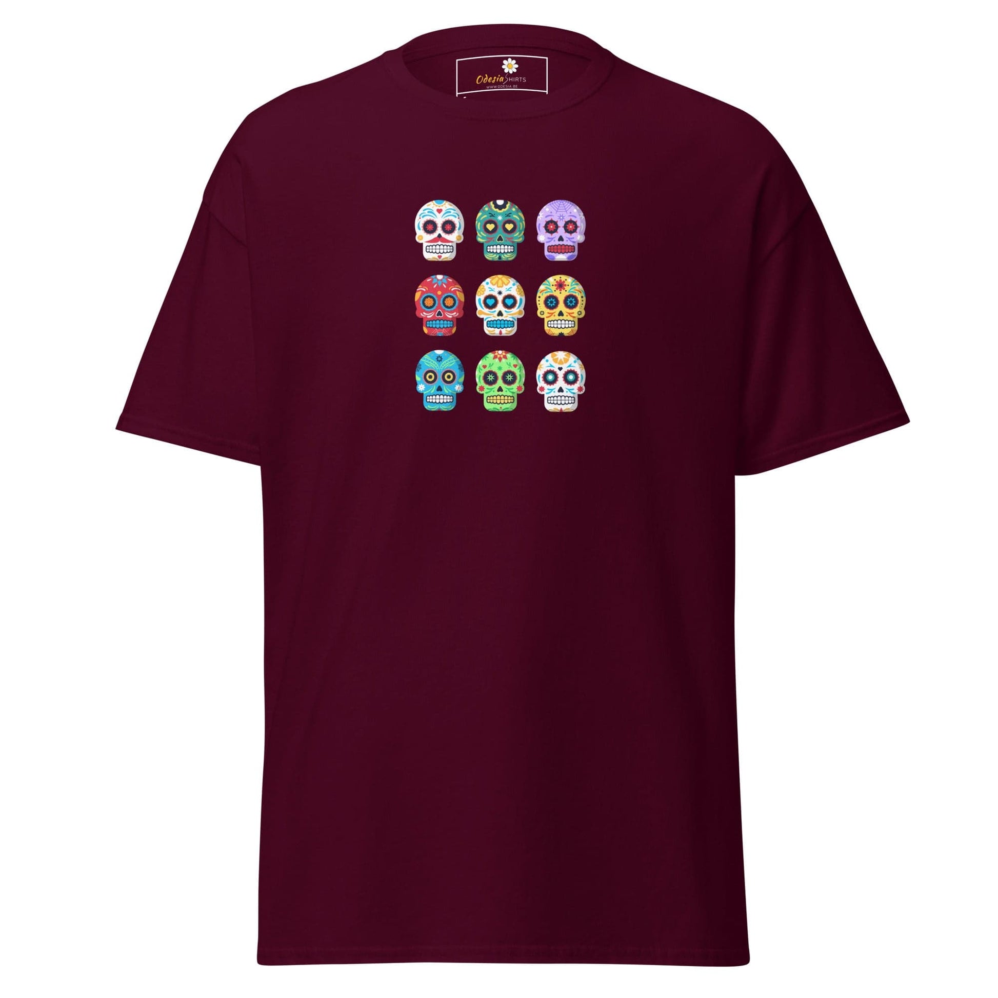 Unisex classic tee - SKULL COLOR SKULLS - REGULAR - Maroon / S