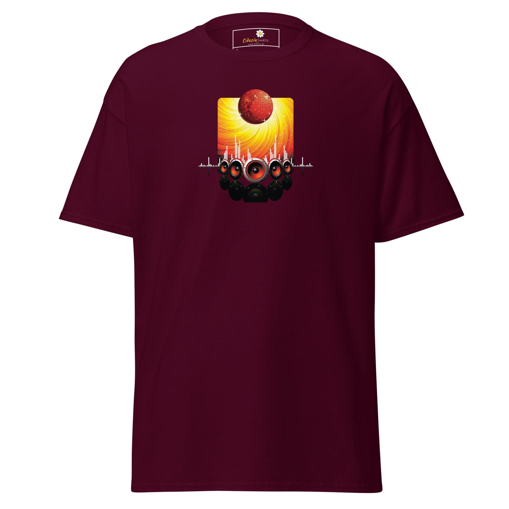Unisex classic tee - MUSIC SPEAKERS - REGULAR - Maroon / S